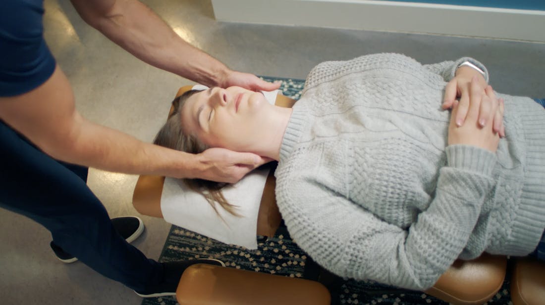 chiropractic adjustment on table