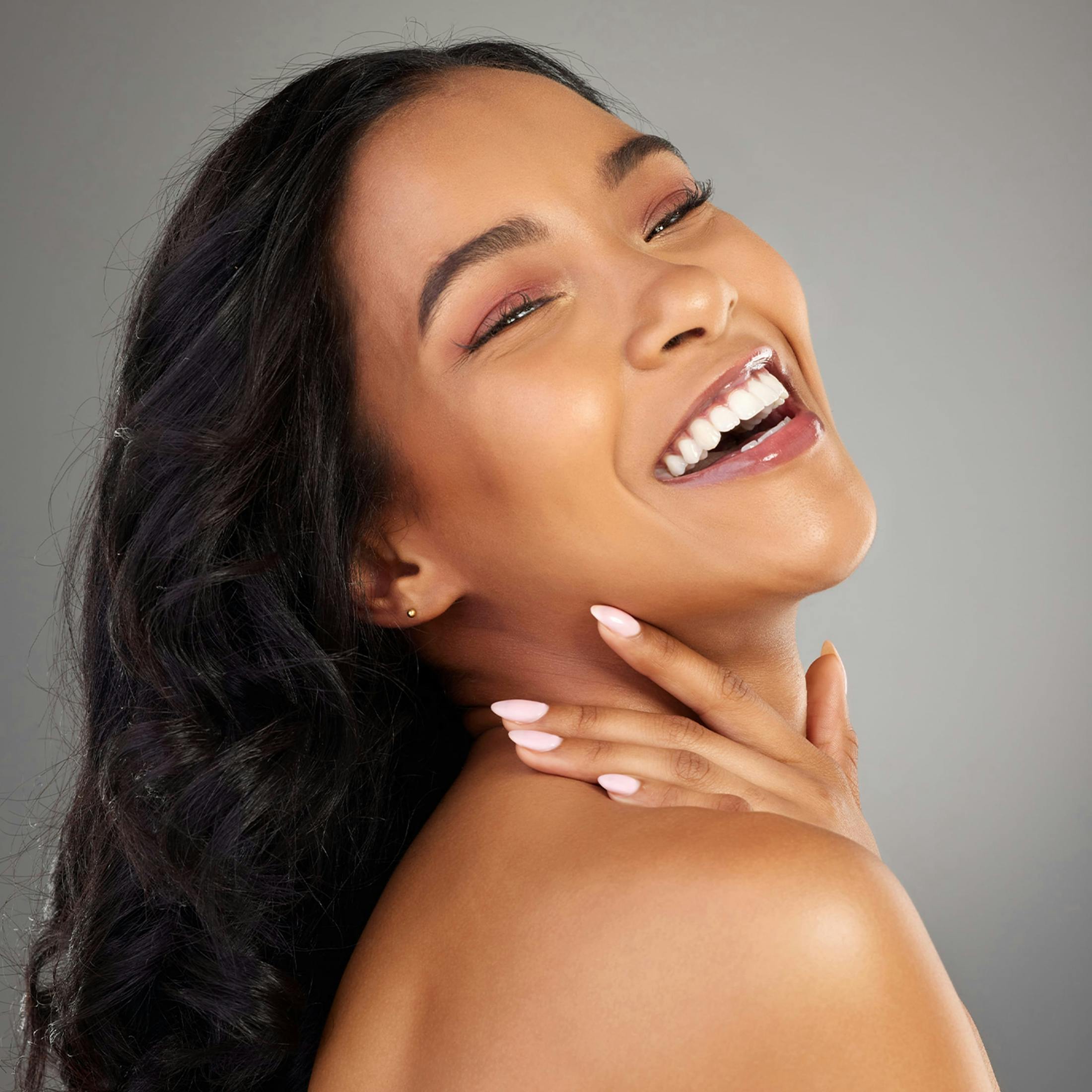 woman laughing