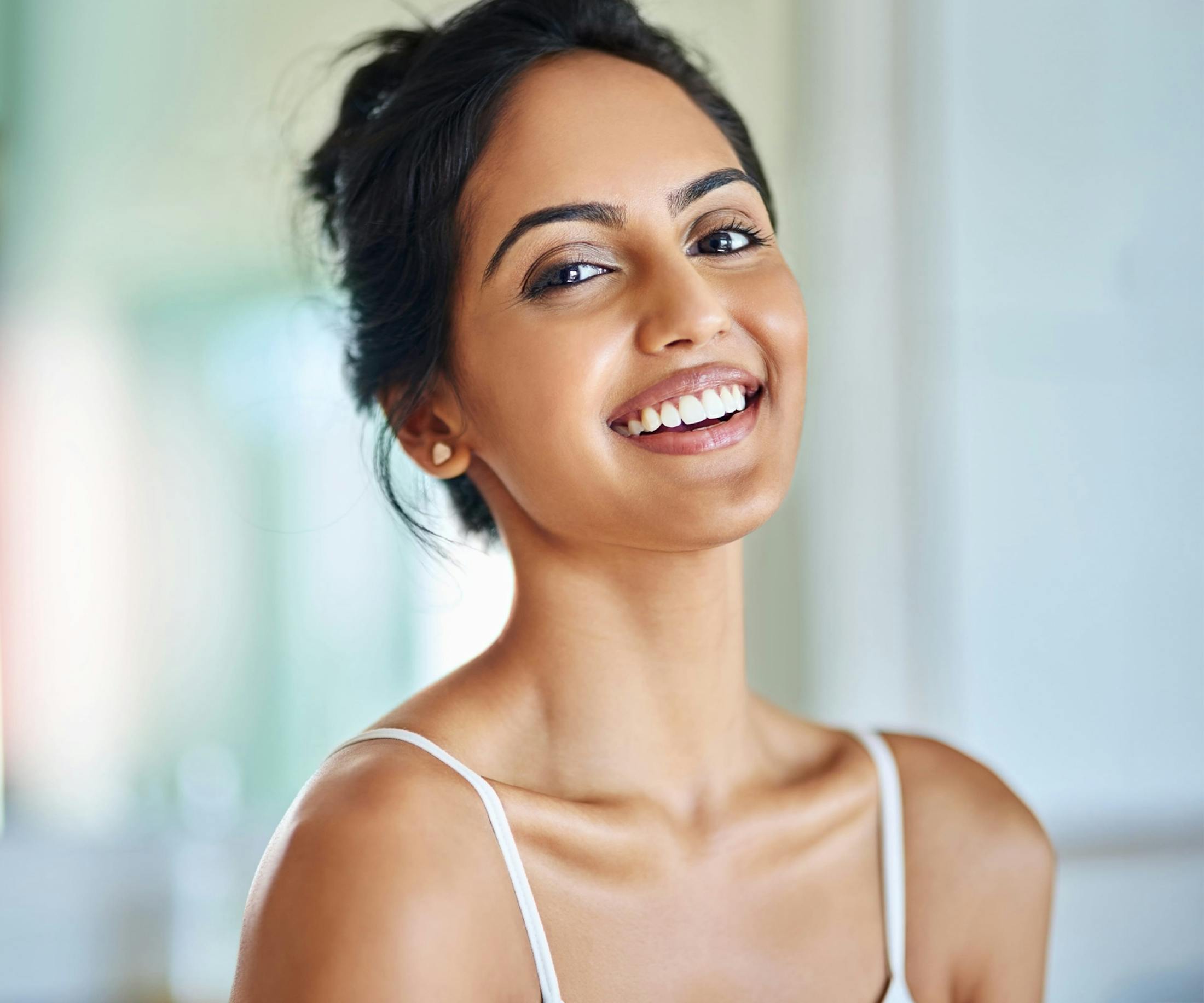 woman smiling
