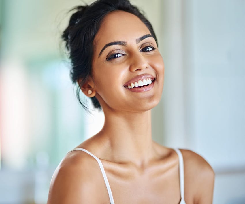 woman smiling