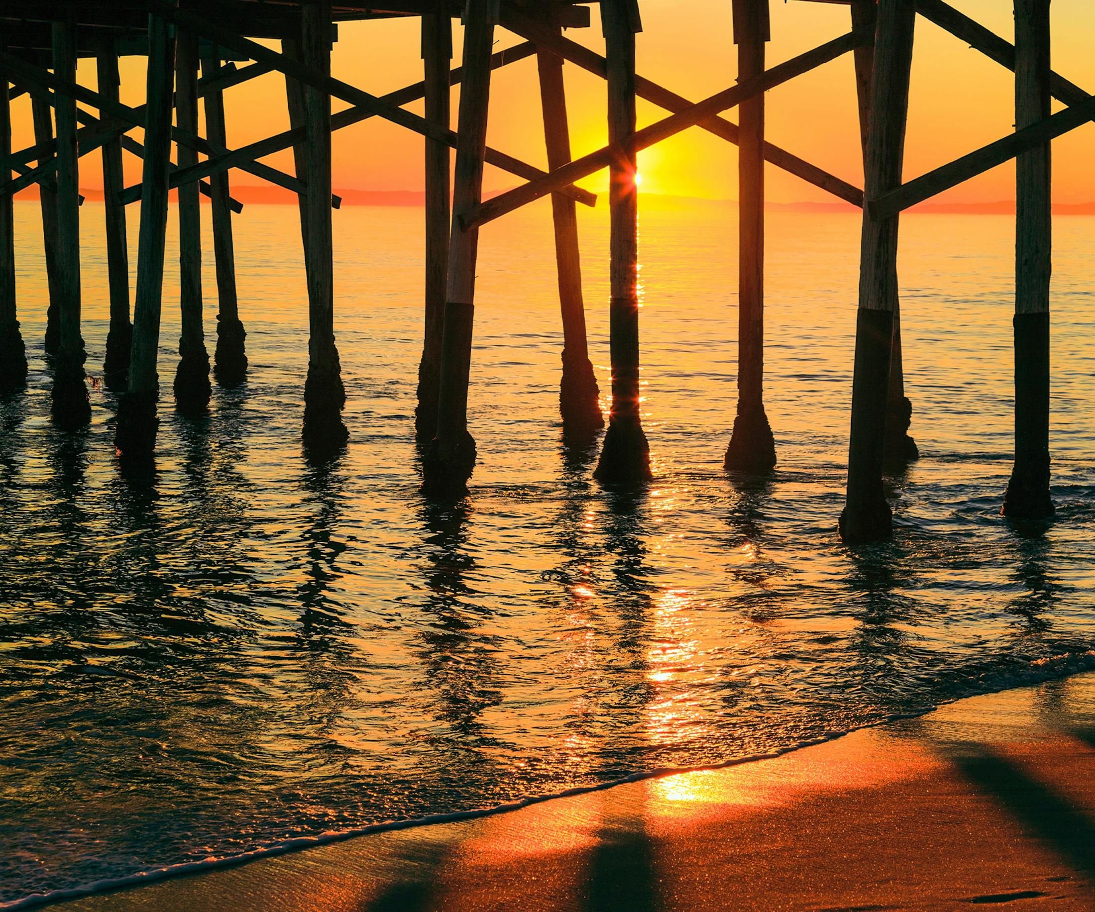 pier at sunset
