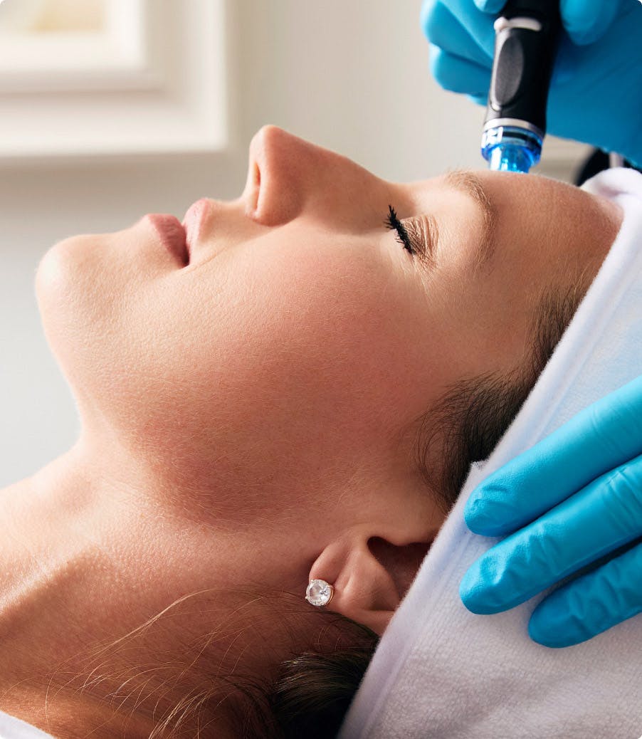 woman getting a facial treatment