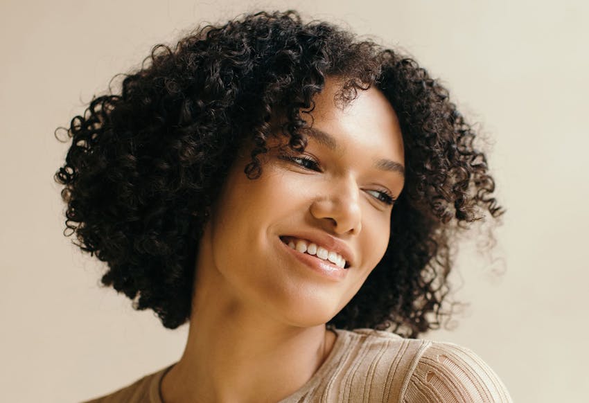 Woman smiling