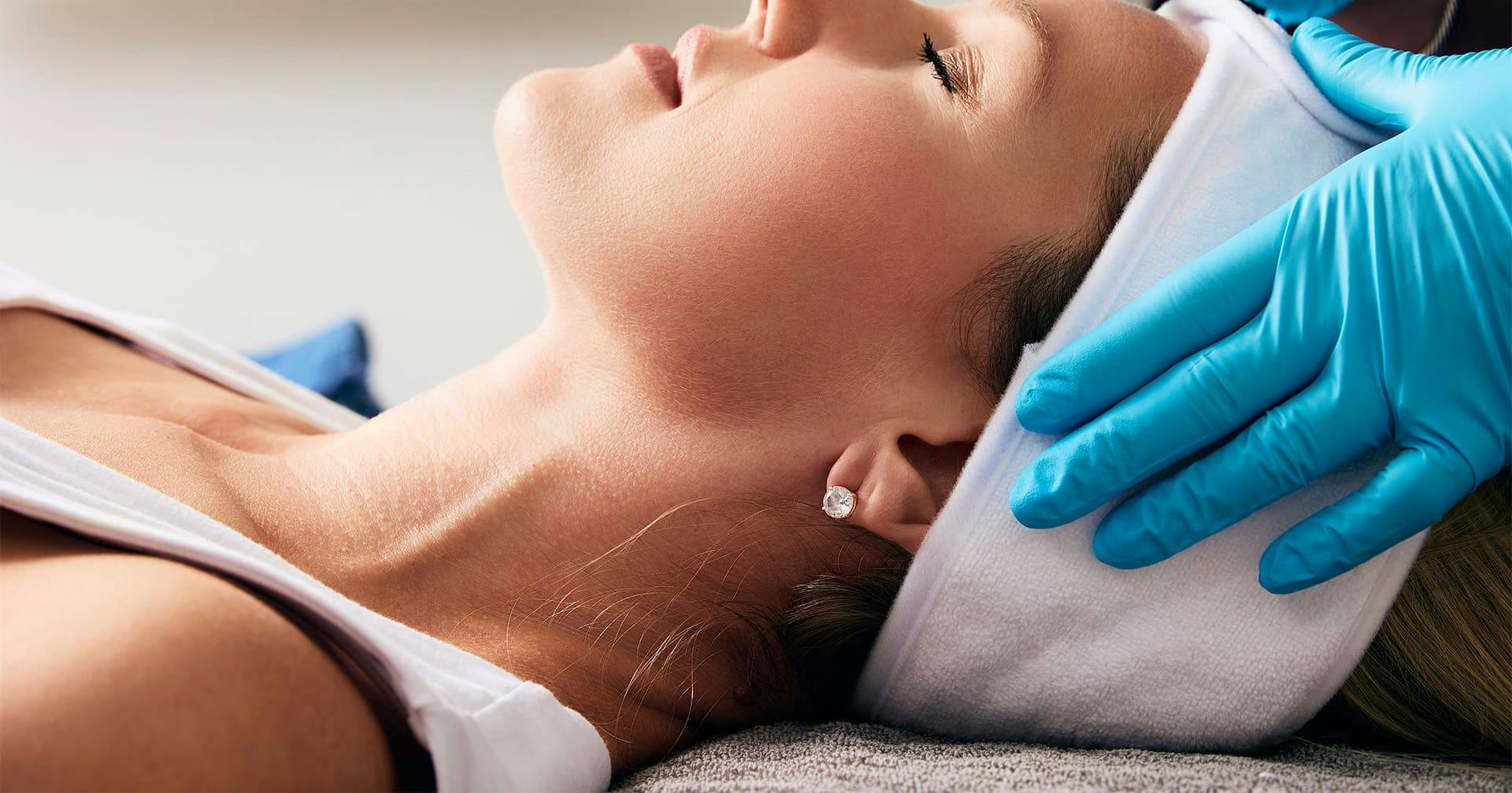 Woman during treatment