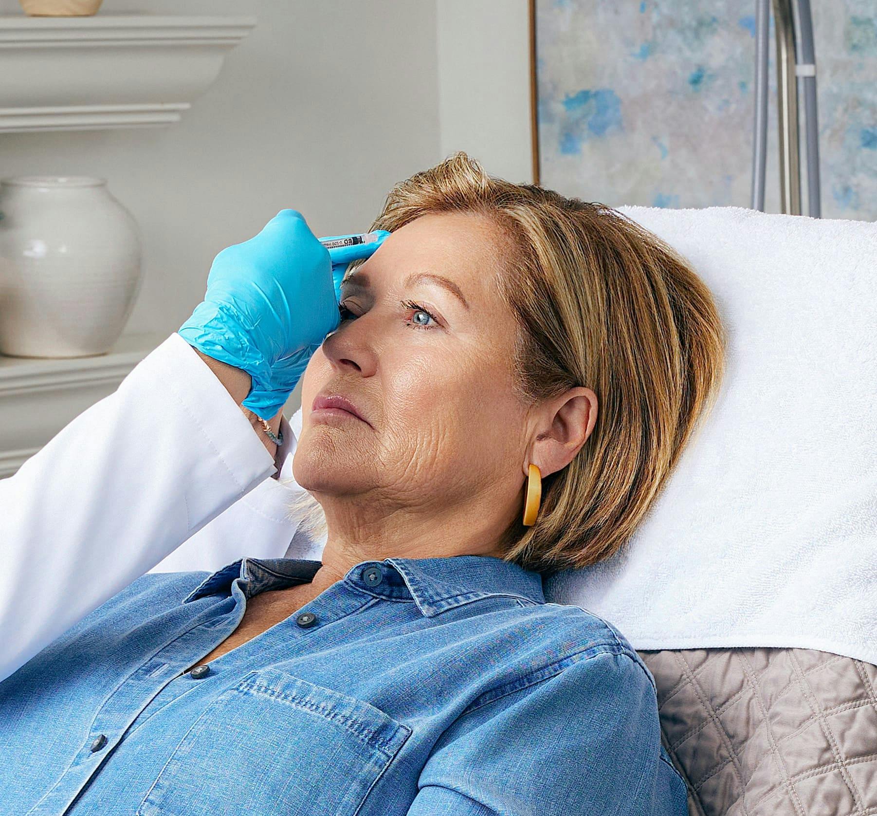 Woman during treatment