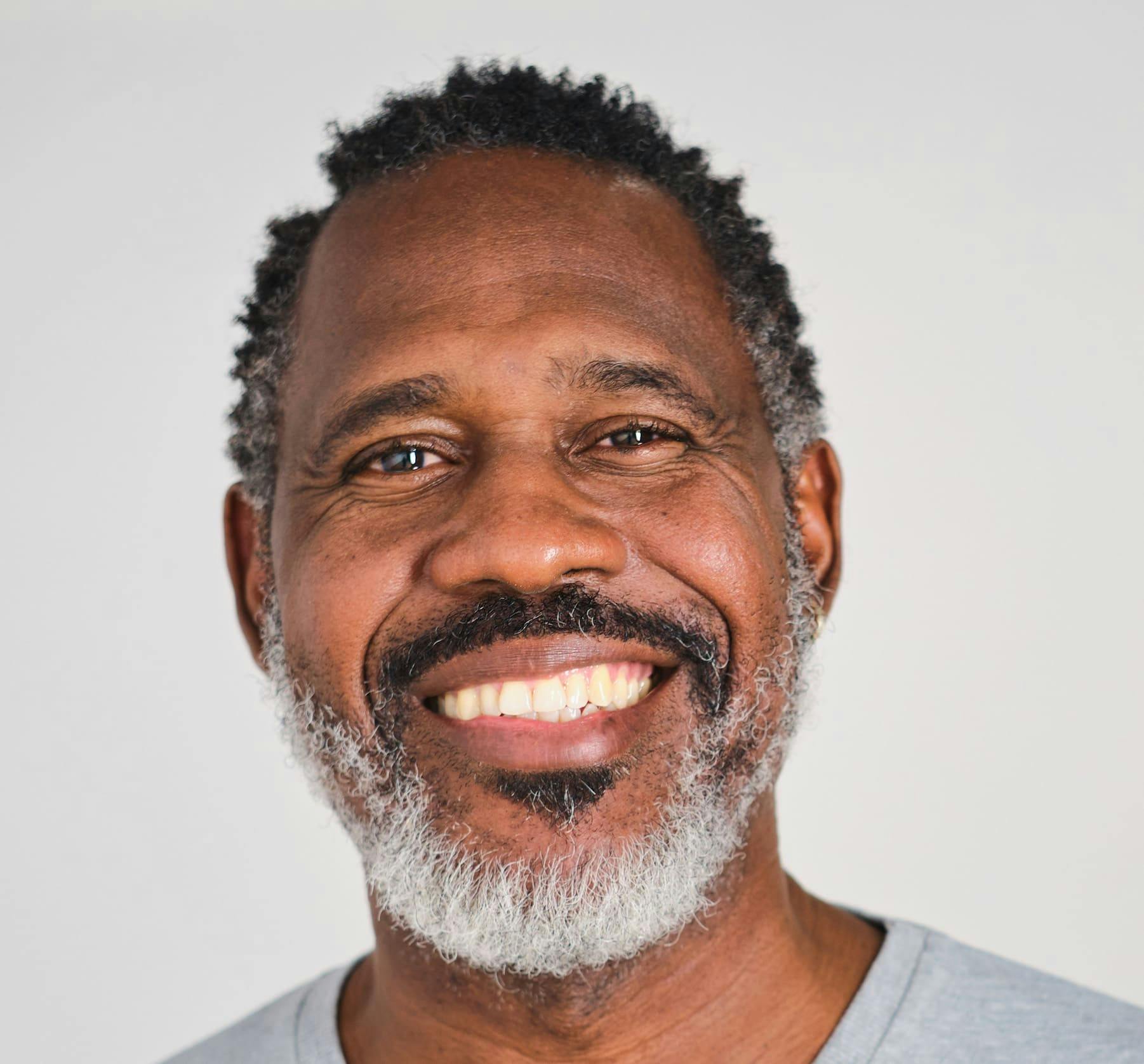 older man smiling