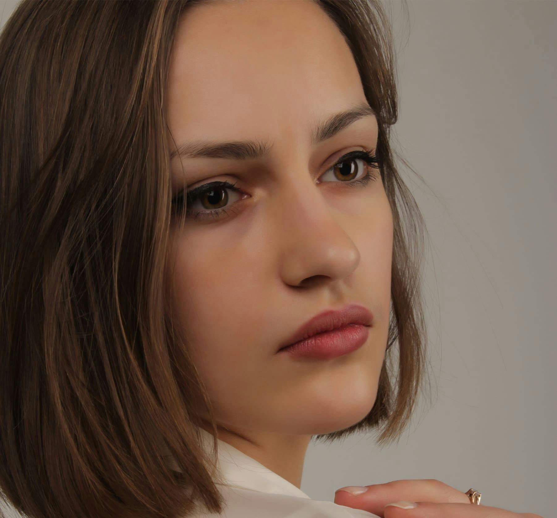 Close up of womans face