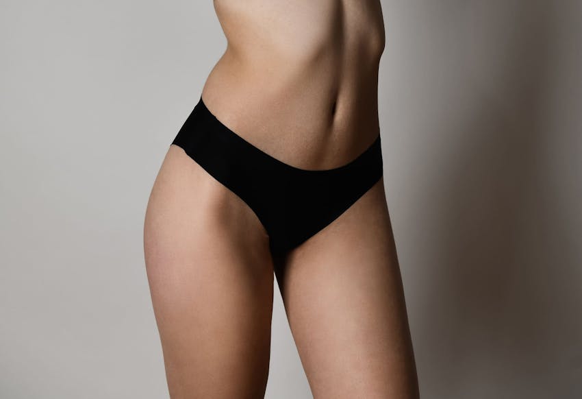 A womans midsection