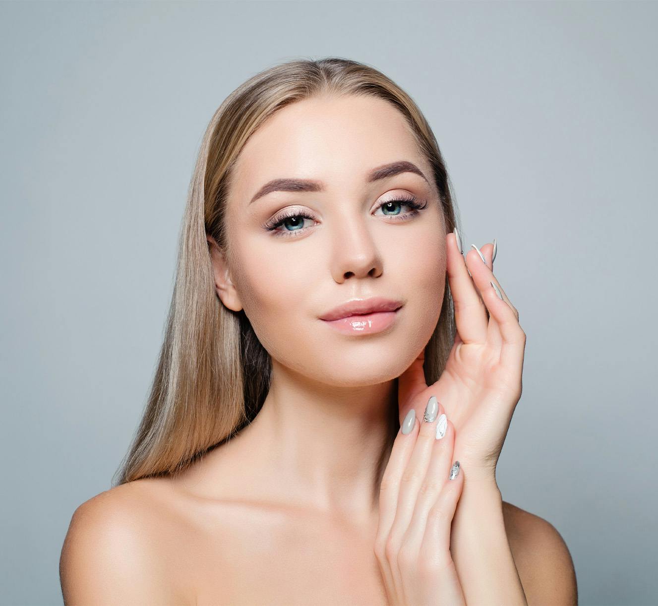 woman with face in hands