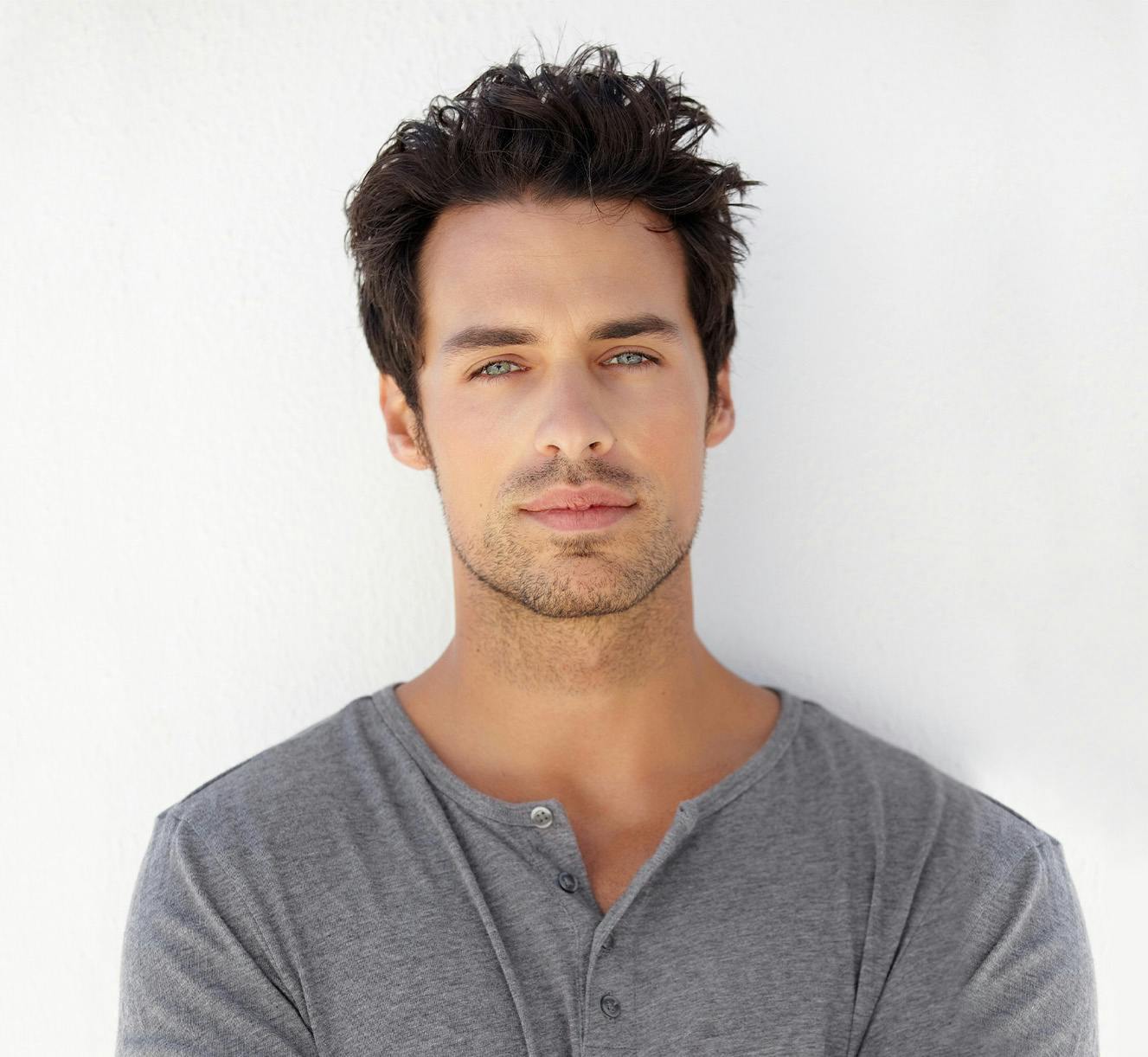 man looking at camera