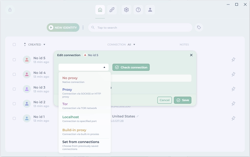 NOID browser options