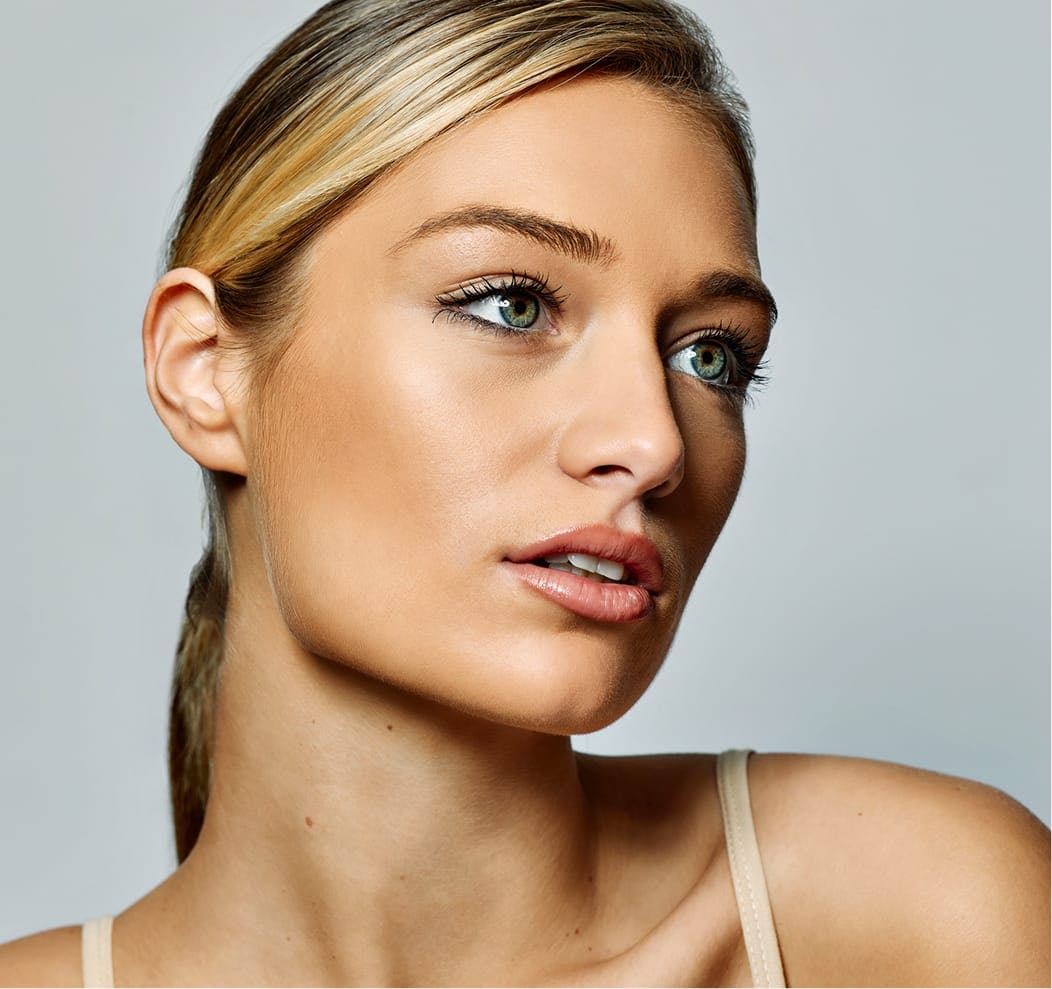 Woman looking to the side