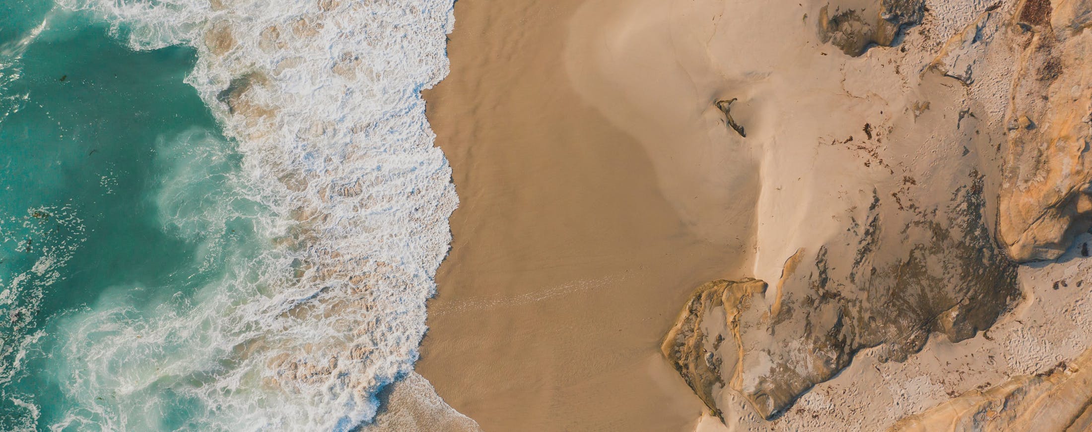 waves on a sandy beach