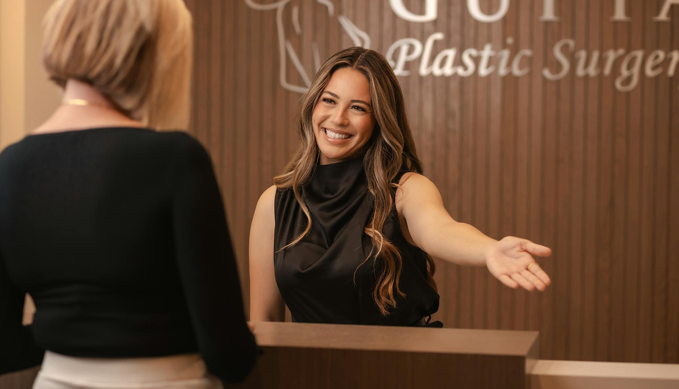 woman serving a customer