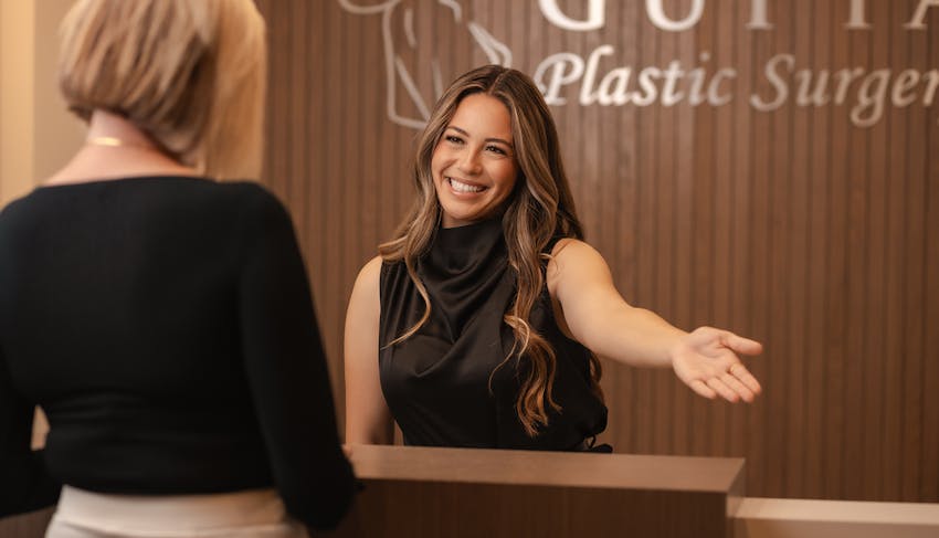 woman serving a customer
