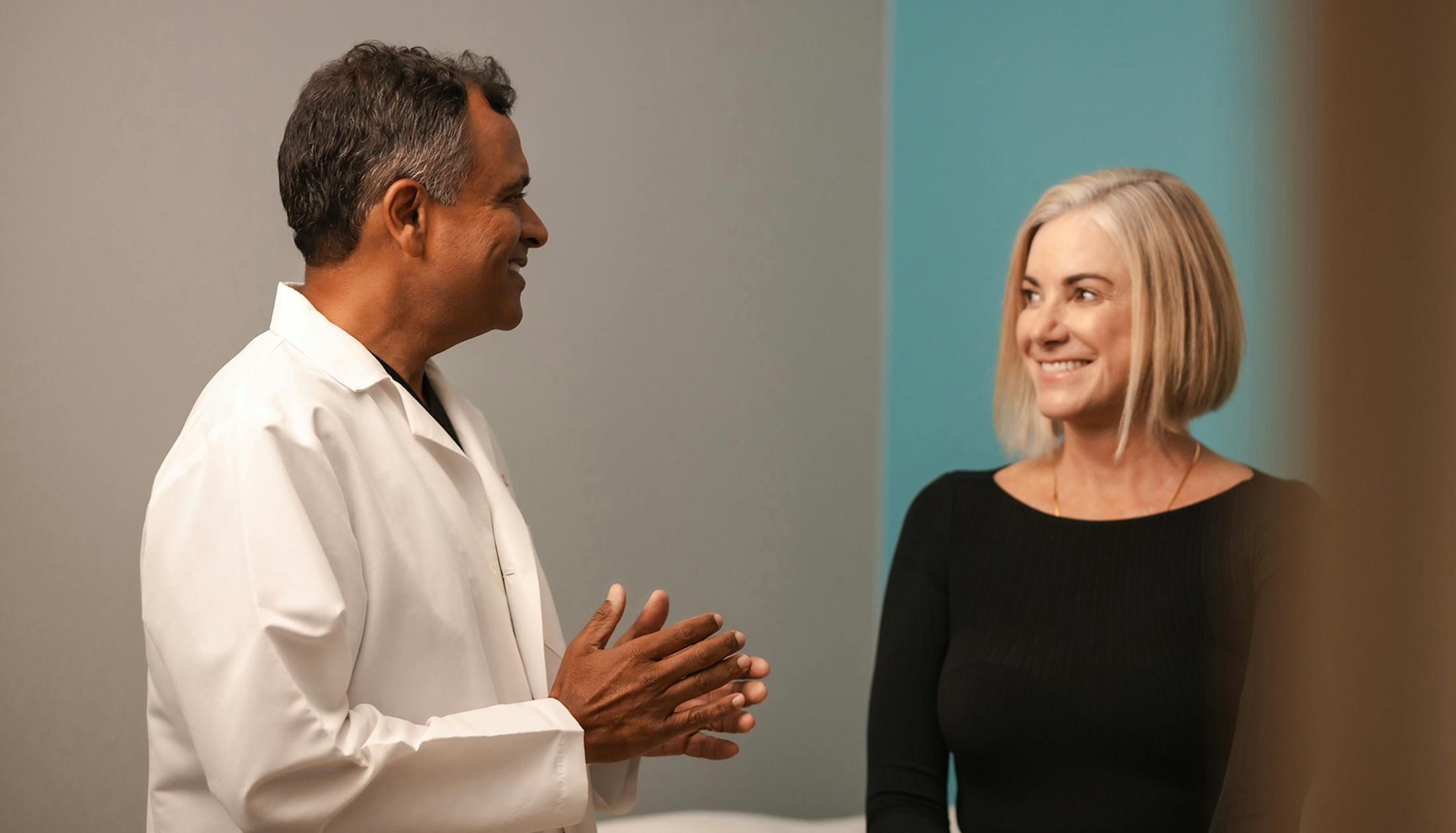 dr. gupta talking to patient