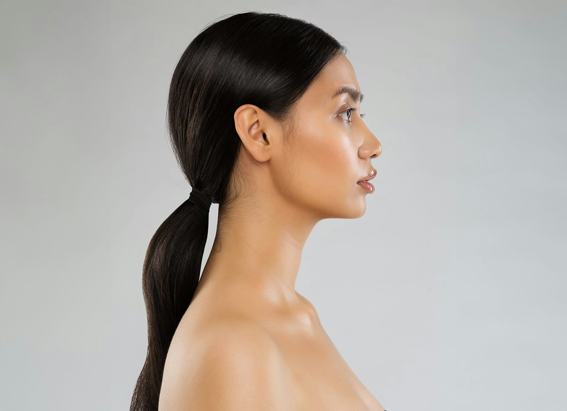 woman looking to the right