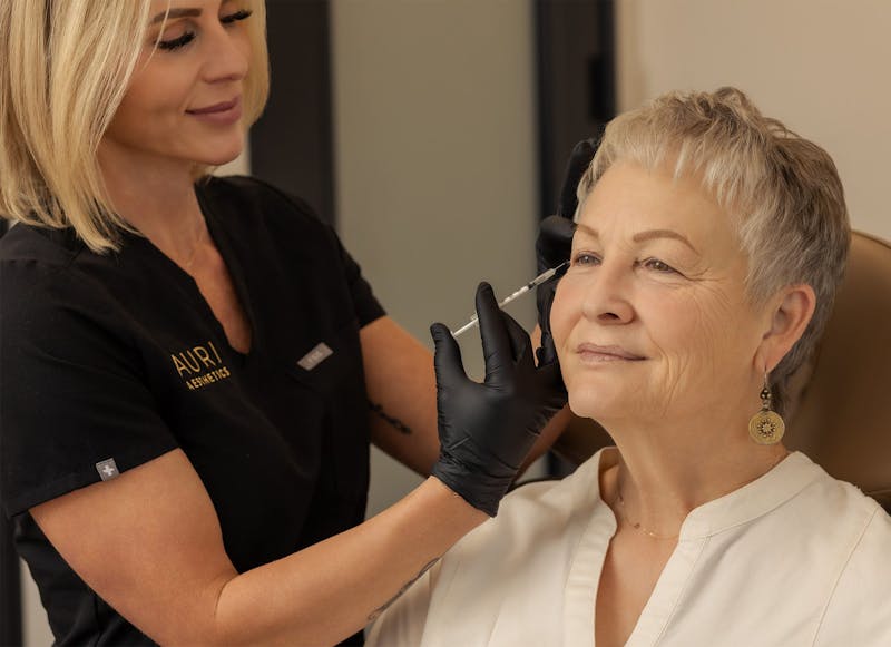 patient receiving botox