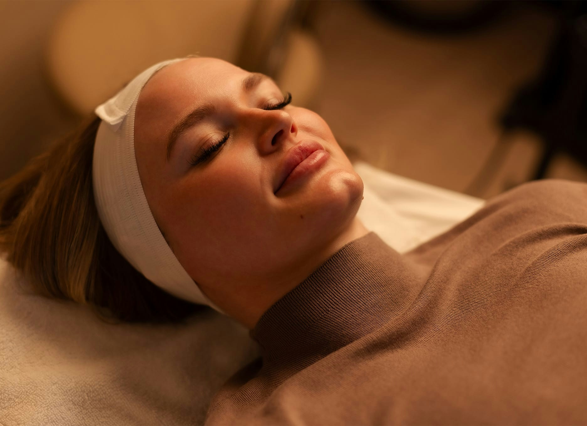 woman getting a facial