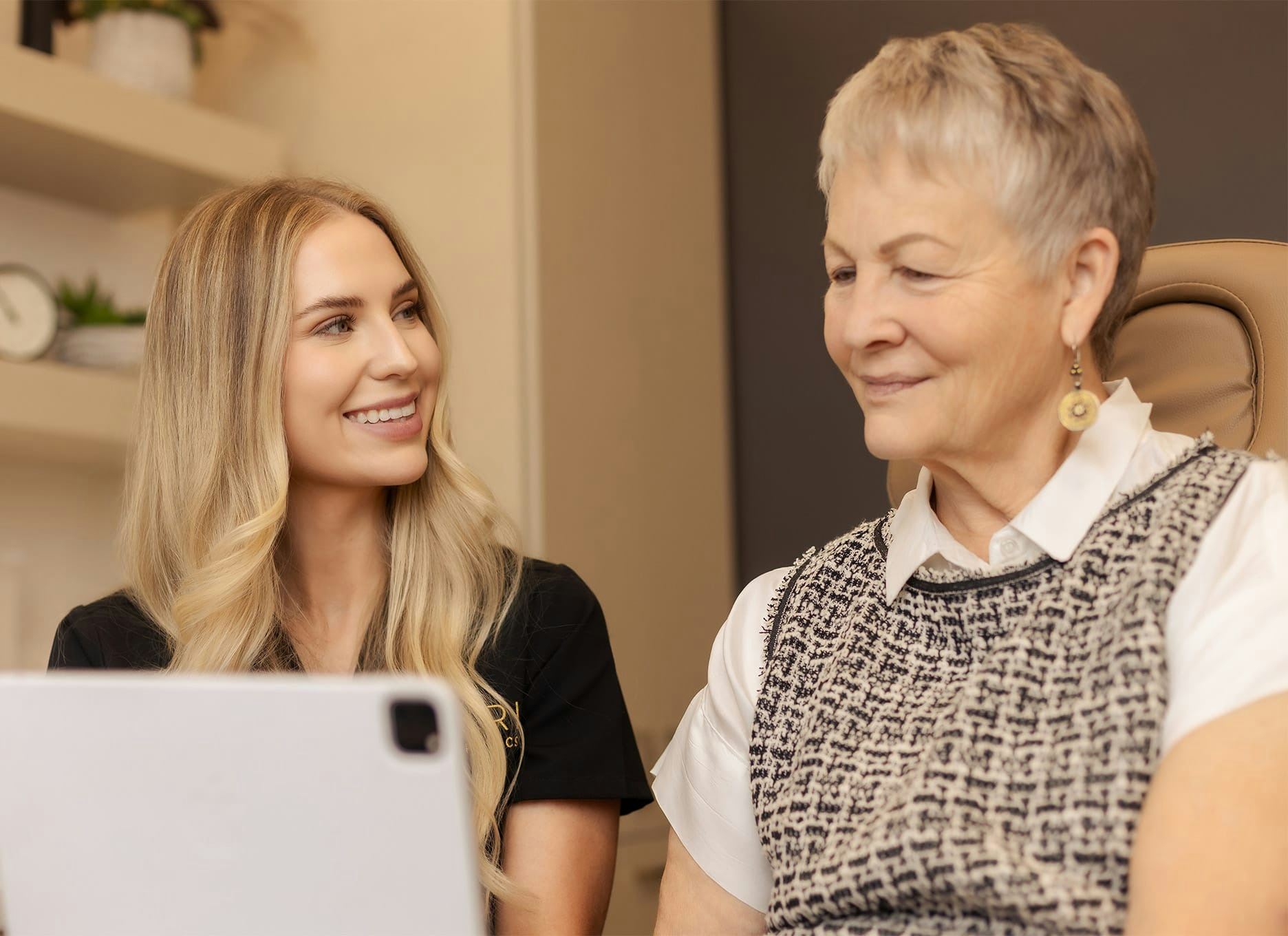 doctor smiling at a patient