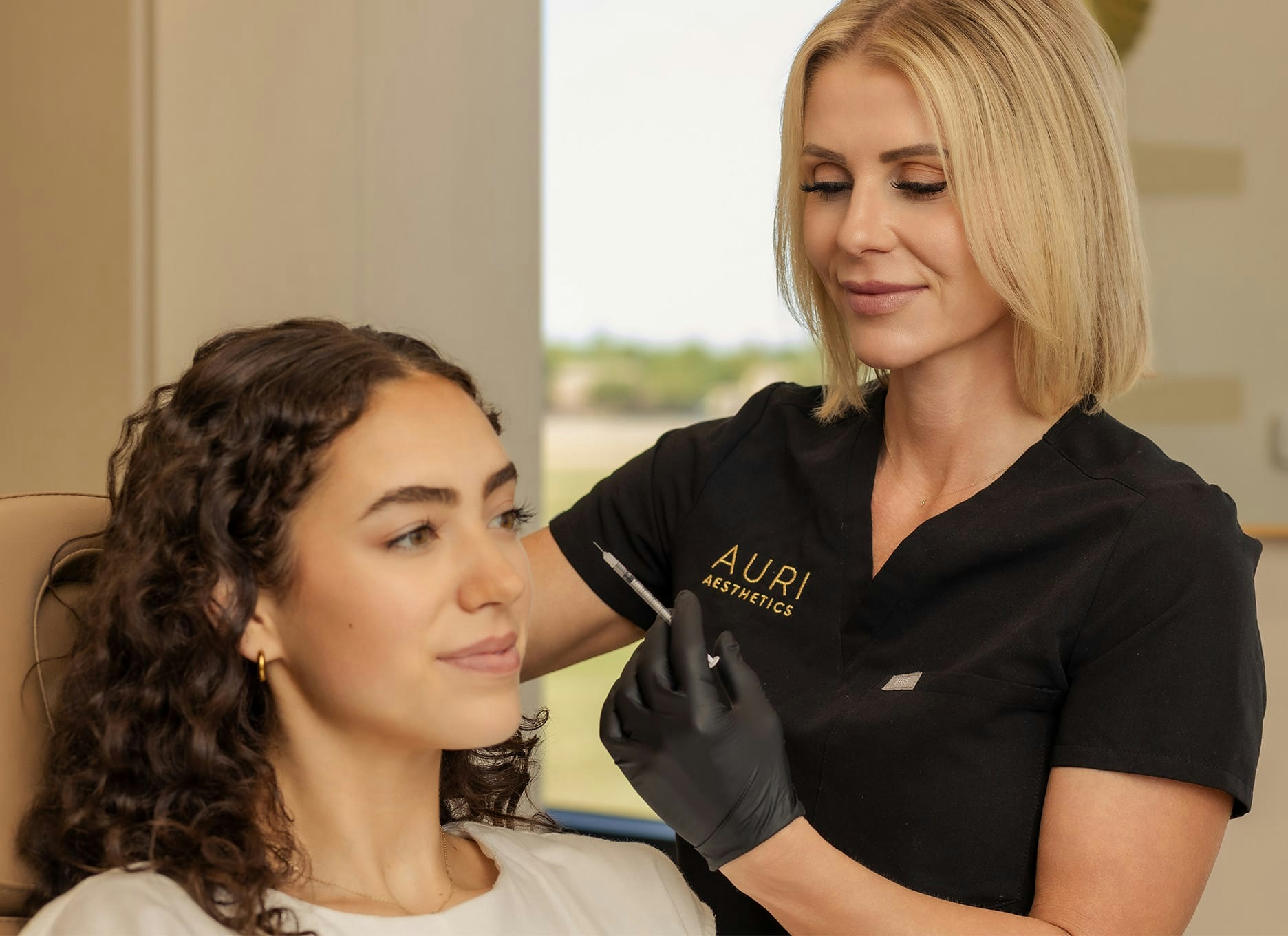 woman getting an injection