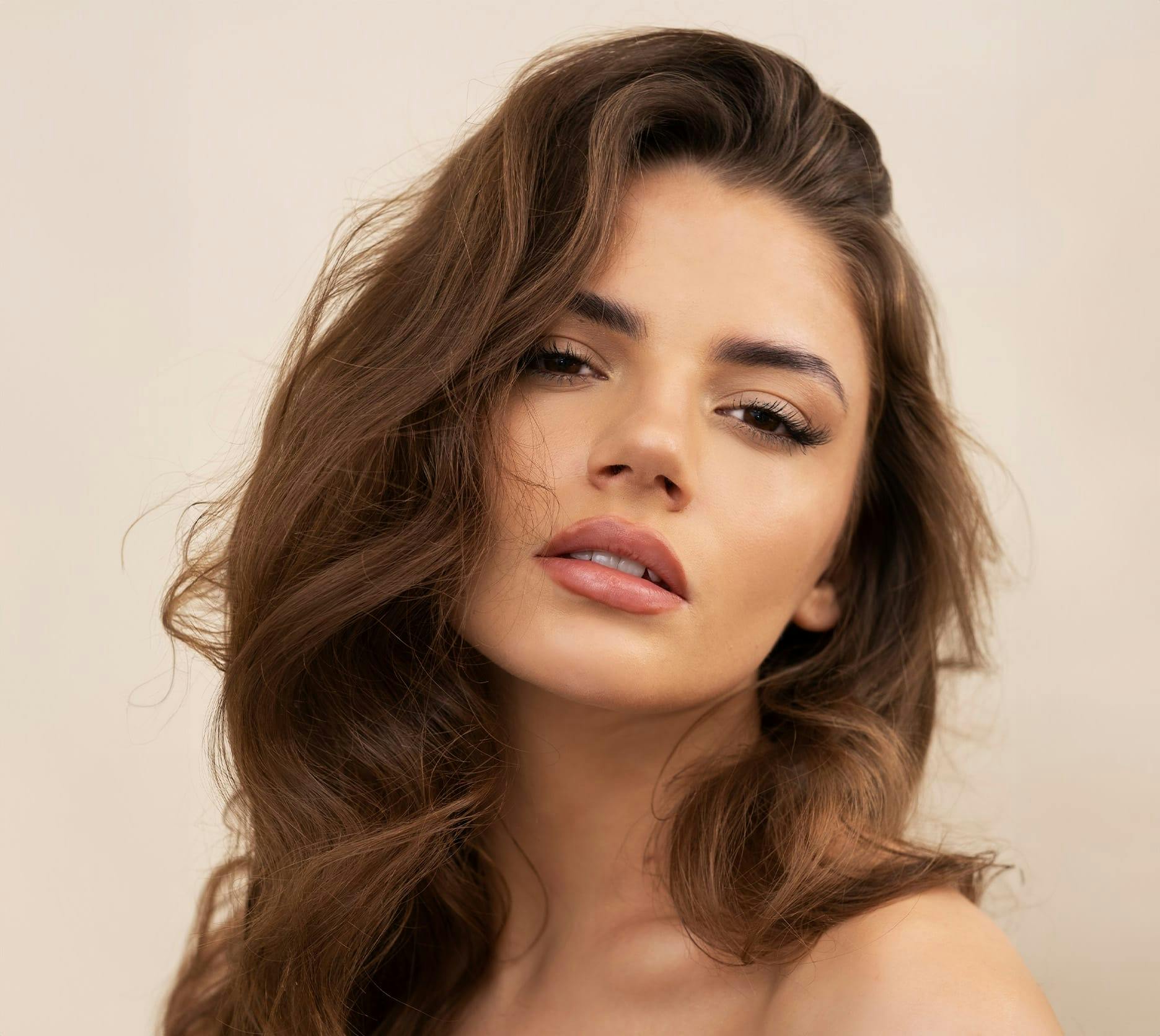 woman looking into camera