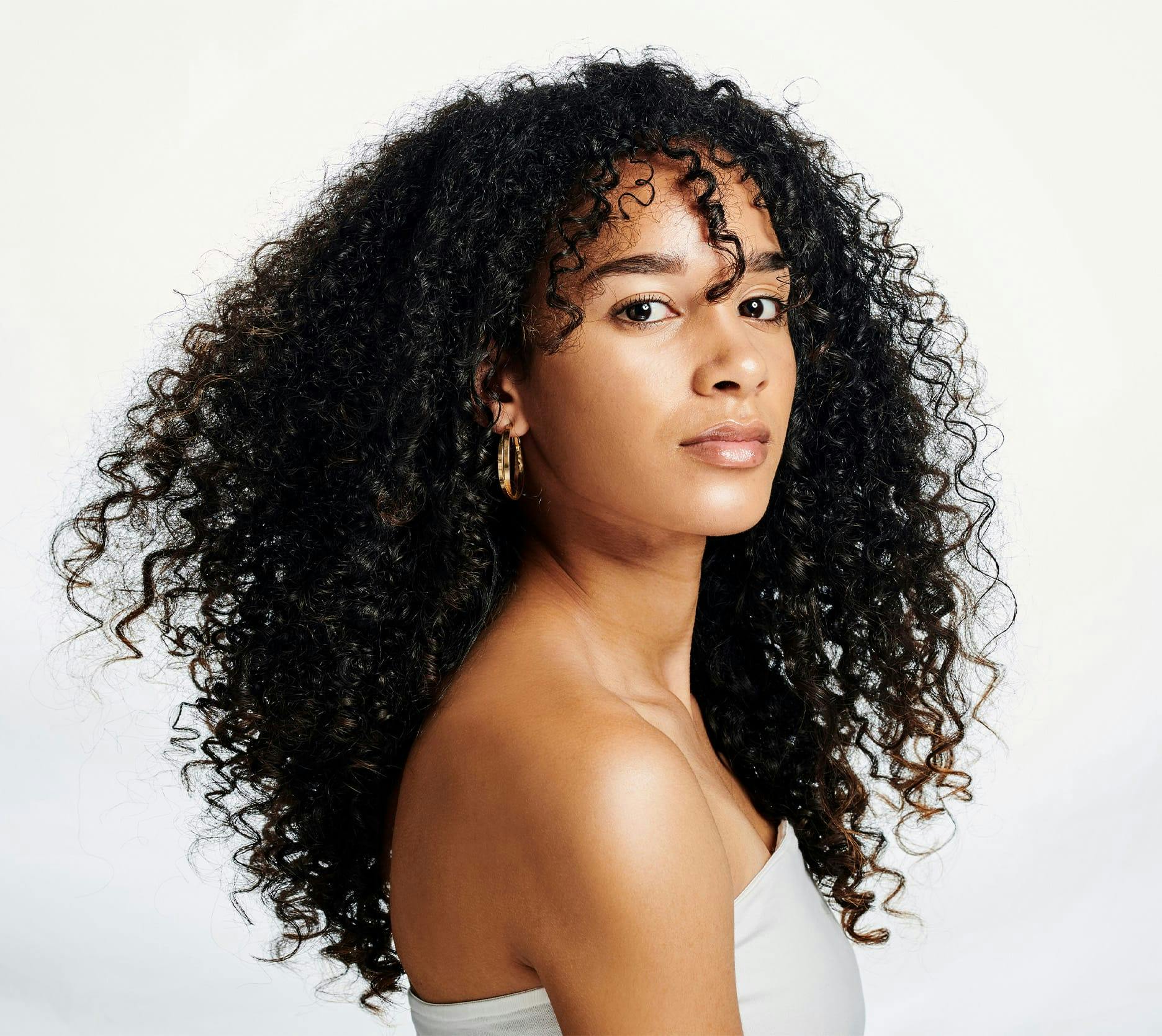 woman looking over her shoulder