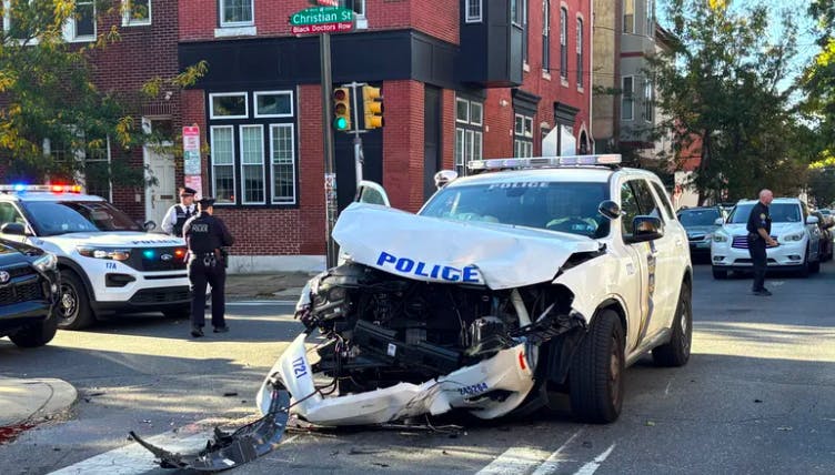 Southwest Philadelphia 3 Car Accident Involves Police Car