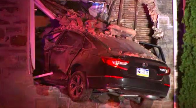 Frankford Crash Ends With Car Into Side of Home