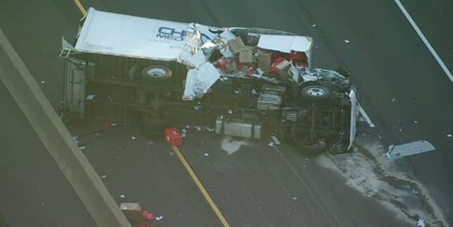 Overturned Truck Causes Delays on NJ Turnpike