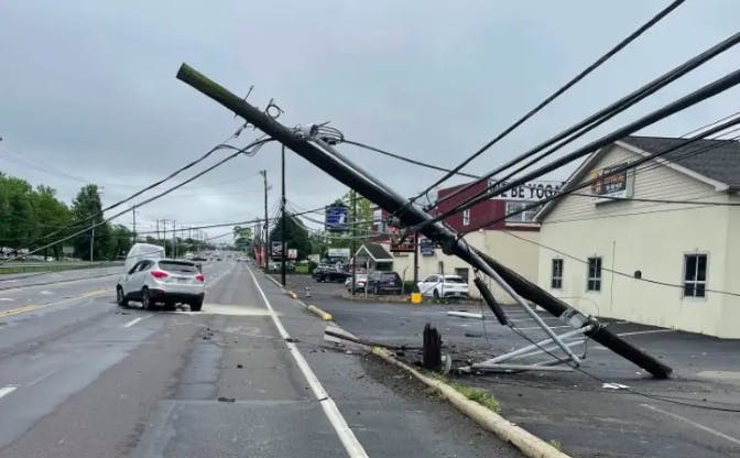Lower Moreland Township Crash Takes Down Utility Pole