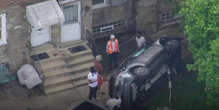 Overturned Vehicle in Atlantic City