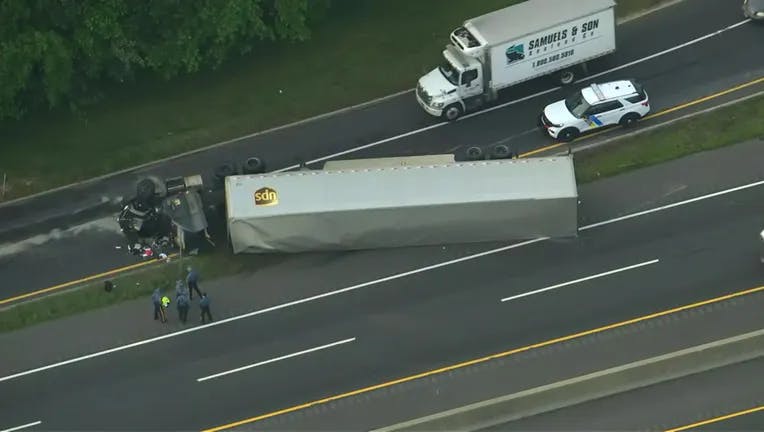 Overturned Truck Caused Delays on NJ Turnpike