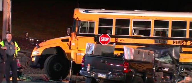 Bus and Truck Collide in Lower Moreland Township