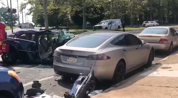 Philadelphia Ladder Truck Involved in Car Wreck