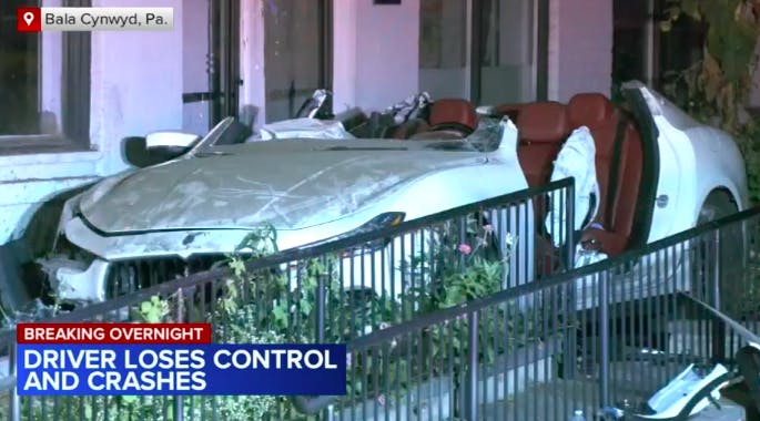 Car Strikes Dry Cleaner in Bala Cynwyd