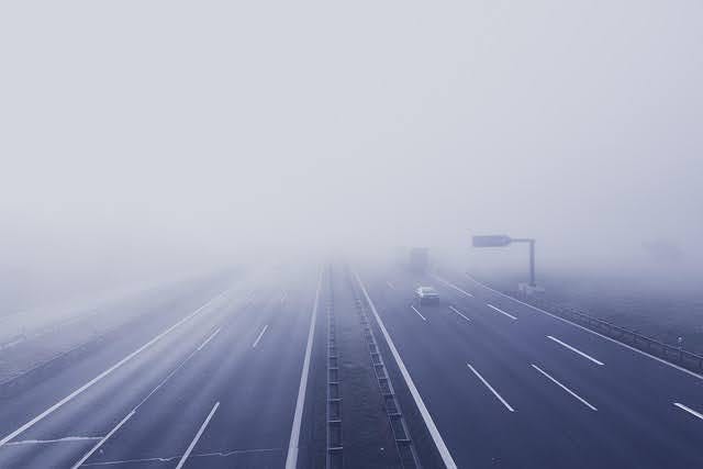 Foggy highway