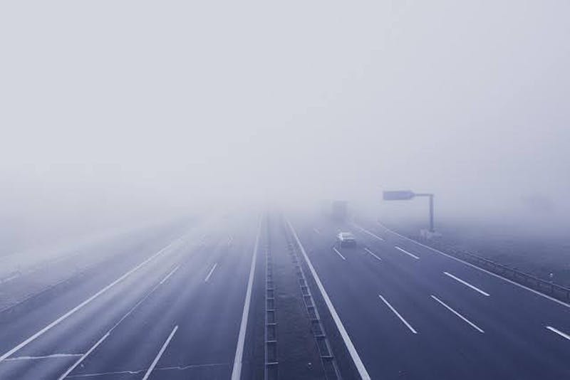 Foggy highway