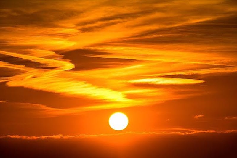 An orange sunset