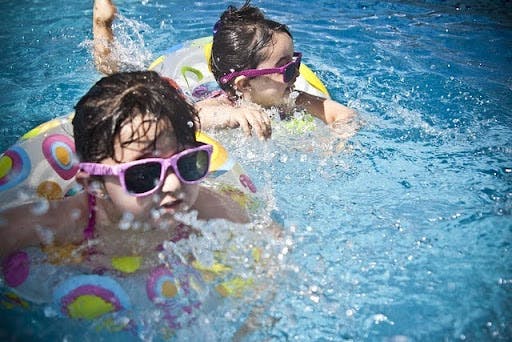 kids in the pool