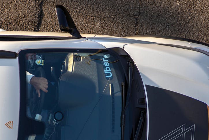 An Uber car