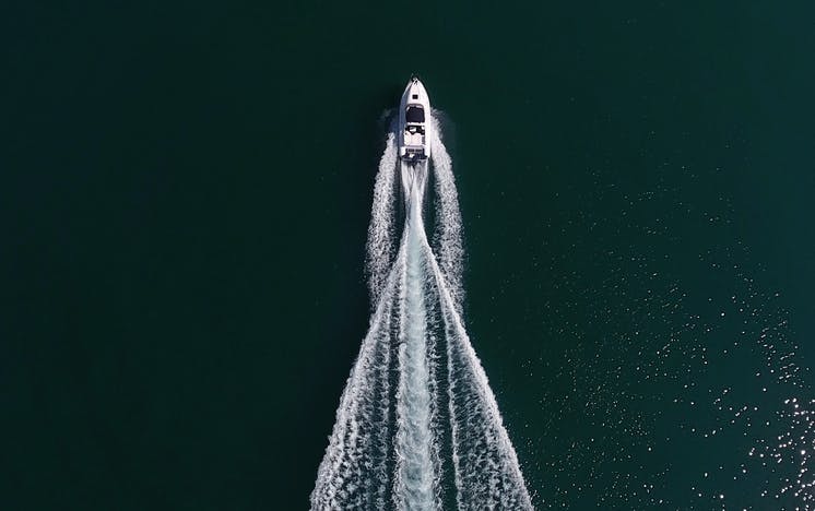 A boat in the water