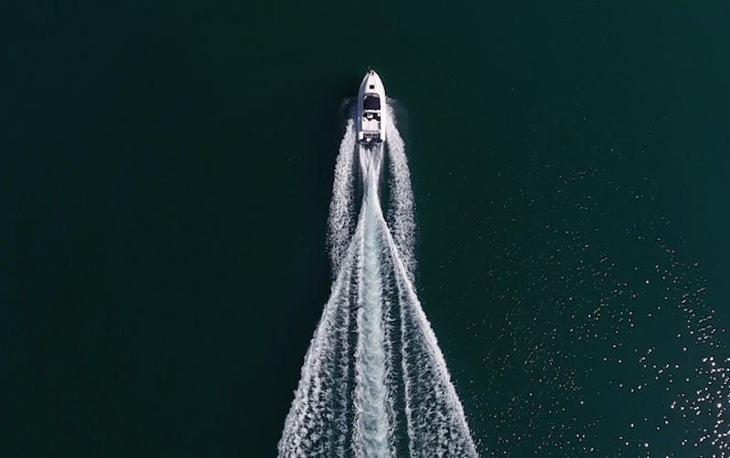 A boat in the water