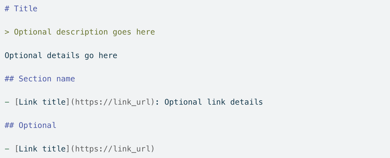 llms.txt – приклад структури Markdown