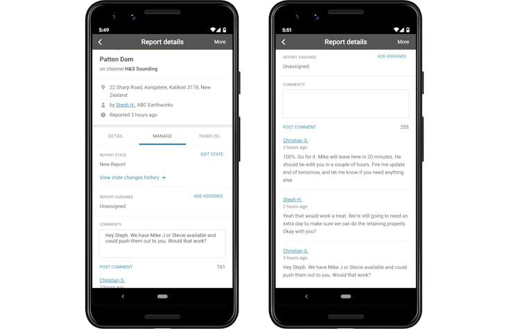 SaferMe engagement features like comments, and tasks help your business get ahead