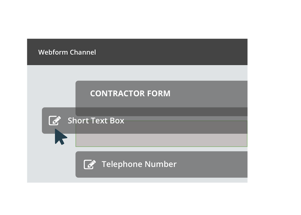 Drag and drop form editor for customising online forms