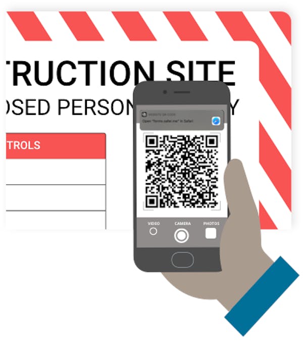 Safety indusction via QR code scan at construction site