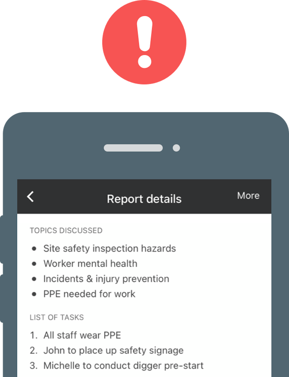 Toolbox Talk Alert on Mobile