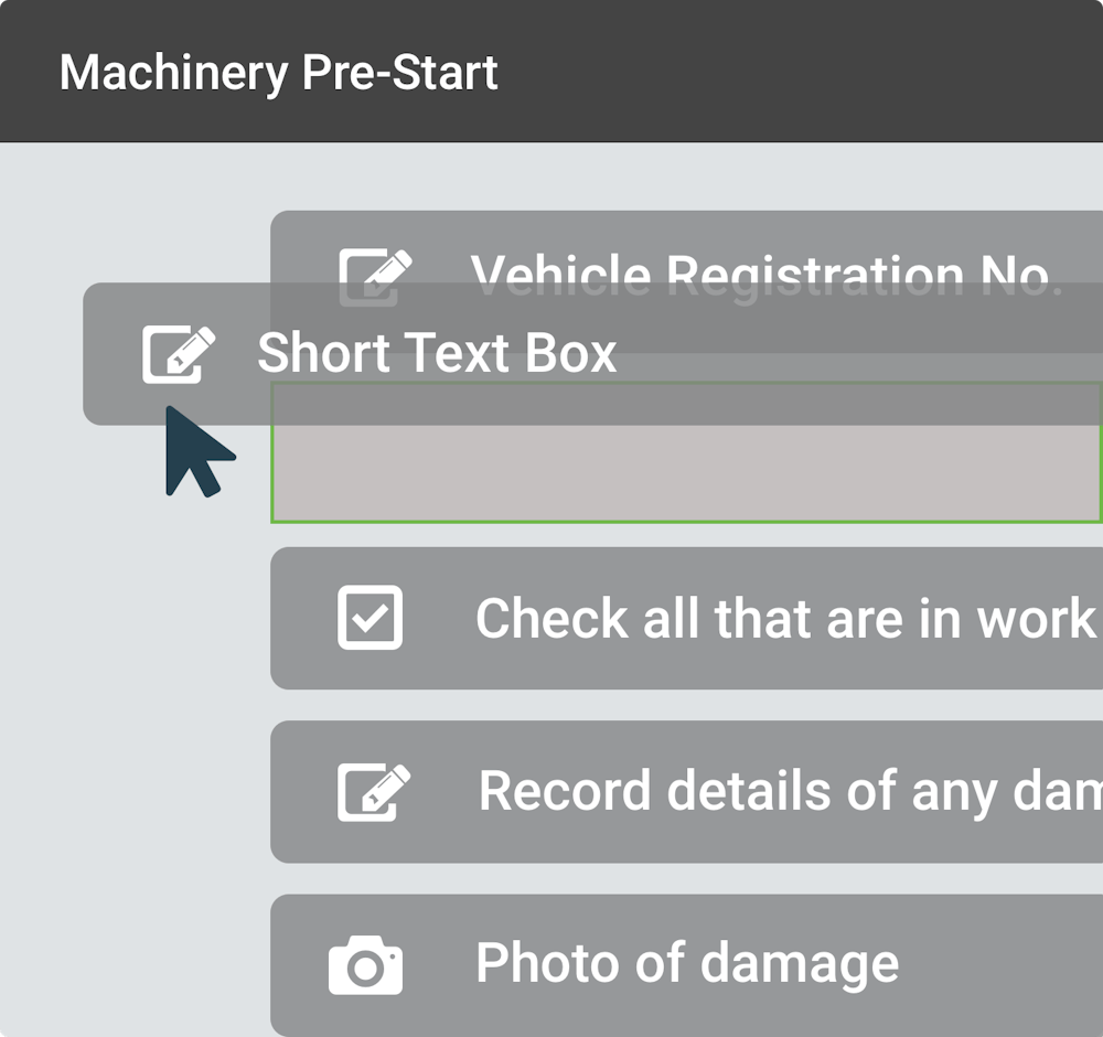 Machinery Pre-Start form built in SaferMe