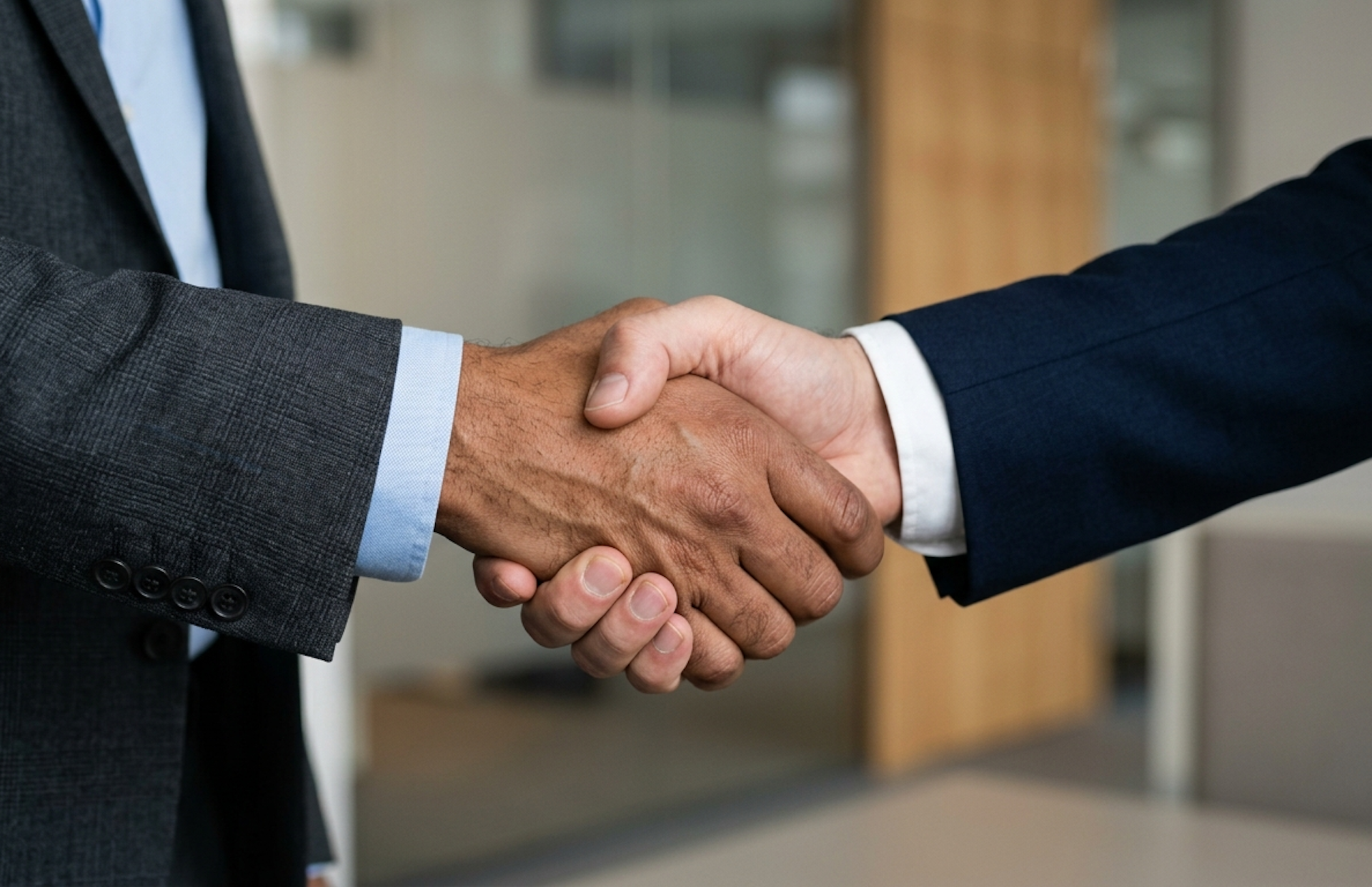 Handschlag zwischen zwei Geschäftspartnern